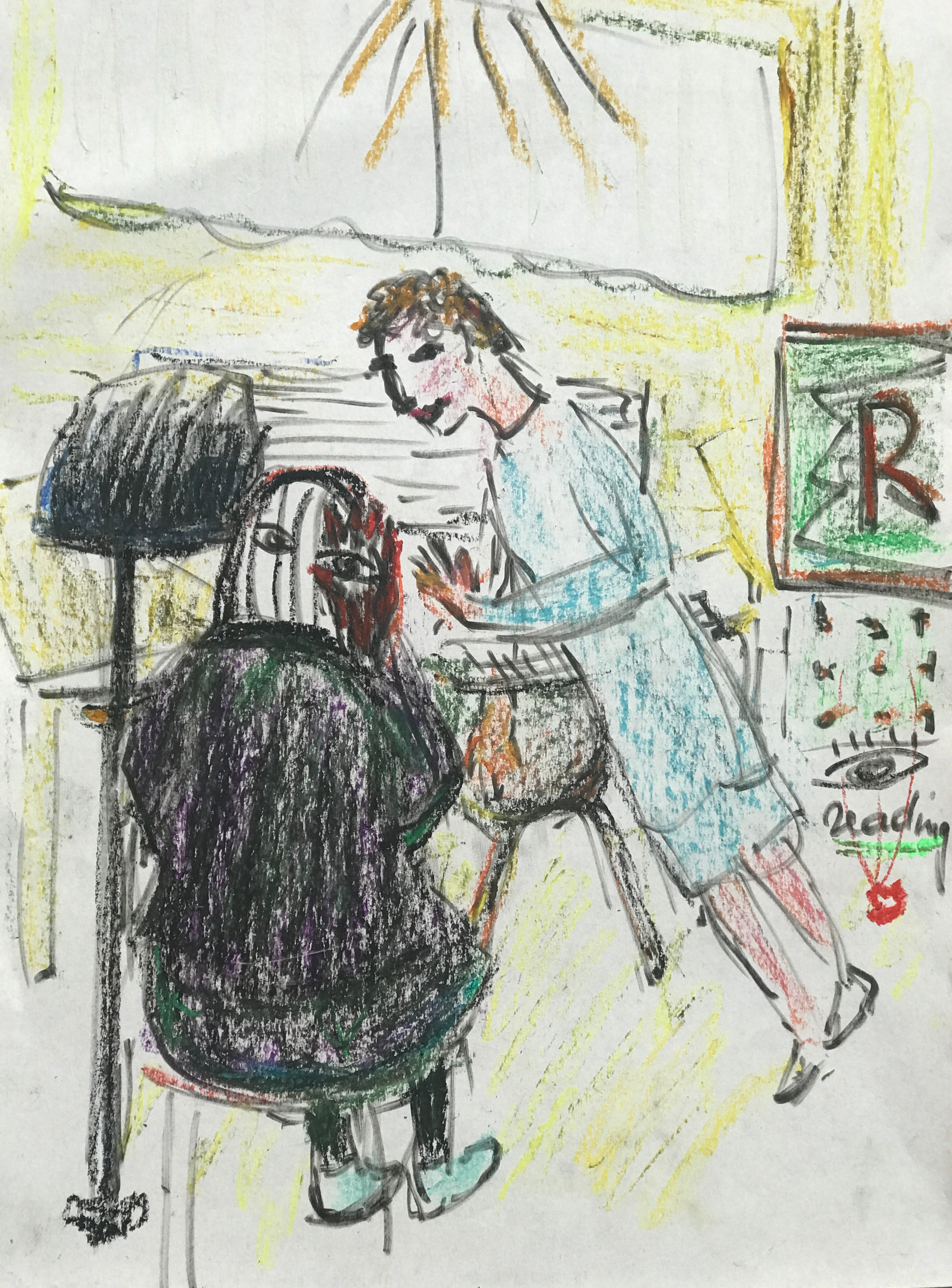 De dappere, correcte, flinke oogarts van dienst